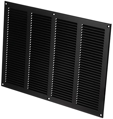 LIRAST 400x300mm / 16x12 inch Black Metal Ventilation Grille - Air Vent Cover with Insect Mesh, 400x300mm / 16x12'' - Image 3