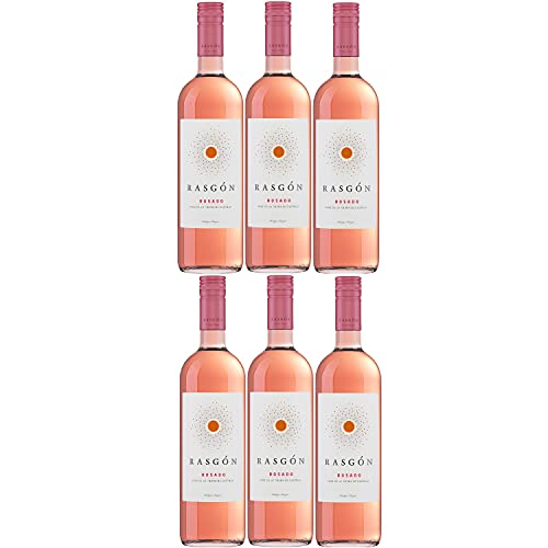 Rasgon Tempranillo Rosado Roséwein Wein halbtrocken Spanien (6 Flaschen)