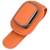 [Looca] メガネホルダー 【メガネの置き場所に困らない】 サンバイザー用 PUレザー チケット カード クリップ (パンプキンオレンジ)