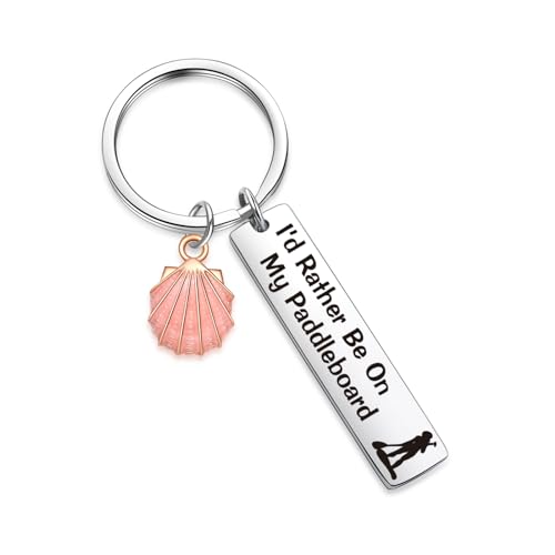 ZNOSVEI Paddle Board Keychain Paddleboard Accessories Gifts Paddleboarding Jewelry For Paddleboarder Christmas Jewelry Surf Keychain For Surfer Gifts