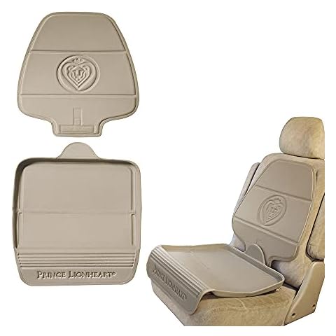 Prince Lionheart Car Seat Protector. The only 2 stage Seatsaver Designed with Thick padding, Nonabsorbent, waterproof, PVC foam material. Comparable with all baby and toddler car seats. (Beige) Cover