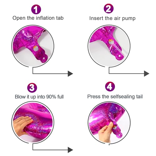 Image of 40 Inch Laser Hot Pink 1 Balloon for First Birthday, 1st Number Balloons Birthday Decorations, One Giant Number 1 Balloon