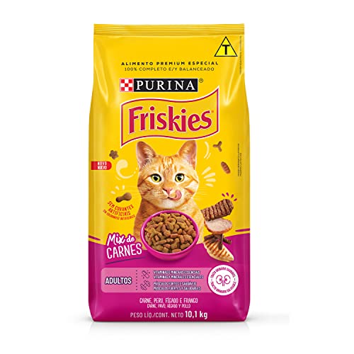 Purina Ração Gatos Adultos Friskies Mix De Carnes 10.1Kg
