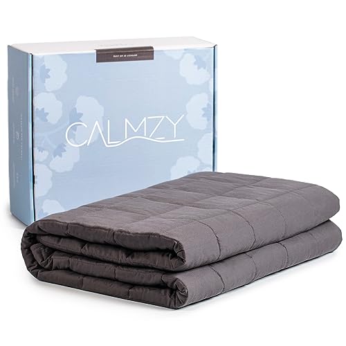 Calmzy Manta ponderada 150x200 - Edredón Pesado - Manta de relajación con Cuentas de Vidrio -...