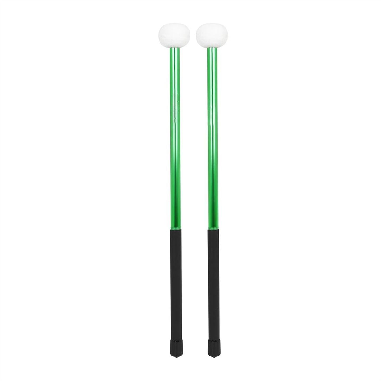 Accesorios para Percusión Mango De Aleación Verde, Baquetas De Bajo, Cabeza De Fieltro, Tambor De Percusión, Timbales, Martillo