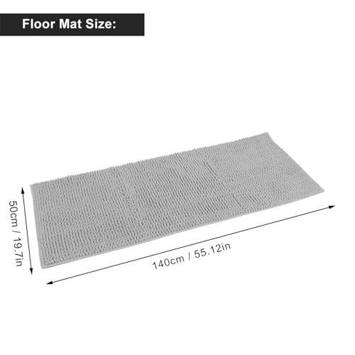 Alfombra gris plateada suave: el confort ideal para tu dormitorio, baño o cocina 3