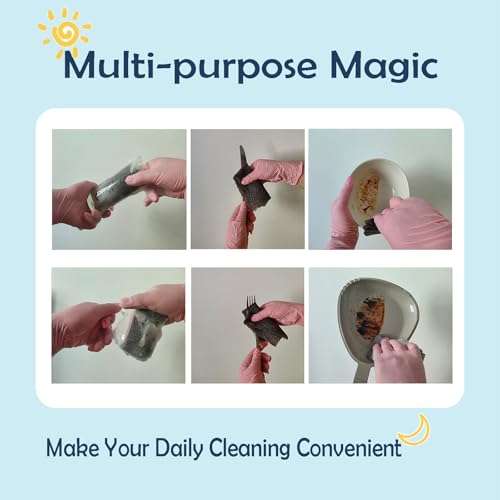 Image of Daily Dish Scrubber(50 Sheets), Premium Scrub Sheets, Dishcloths for Washing Utensils, Cookware, & Cooktop, Non-Scratch, Odor-Free, Quick Drying, Heavy Duty, Cleaning Supplies for Kitchen, Bathroom
