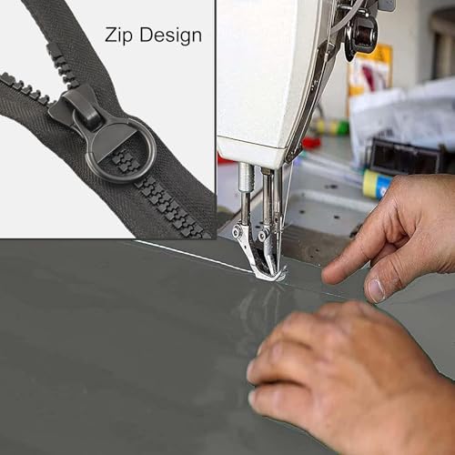 Tende trasparenti impermeabili con porta con cerniera, pannelli laterali in PVC trasparente per pergola esterna gazebo e portico, divisorio resistente alle intemperie con occhielli