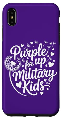 Purple up for Military Kids Dandelion Month of the Military �X�}�z�P�[�X iPhone XS Max �p