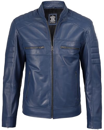 Blingsoul Real Lambskin Men's Leather Jackets - Cafe Racer Style Premium Leather Jacket Men3