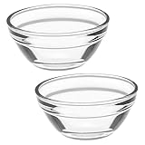 PAMINGONO 2stücke Dessertschale Glas Transparent Klein Puddingschale Geleeschalen Mehrzweck-glasschale Lebensmittelbehälter Servierschale Für Dessert Vorspeise