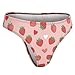 XUTSAKDCJ Womens Underwear No Show V Waisted Seamless Thongs Breathable Strawberry Panties Fashion G-string