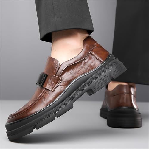 Men's Slip-On Platform Loafers Breathable Casual Shoes Spring Collection Trendy Comfortable Penny Moccasins Versatile Style2