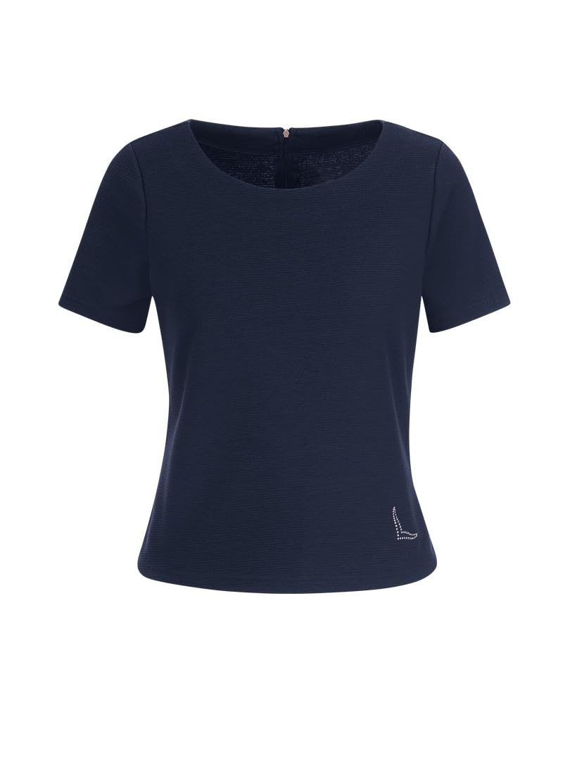 TRIGEMA Shirt mit kurzen Ärmeln mit Kristallsteinen