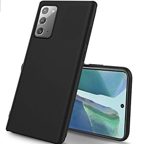 Image of TheGiftKart Protective Sleek Back Cover Case for Samsung Galaxy Note 20 | Soft TPU Rubberised Matte Cover | Camera Protection Bump (Black)