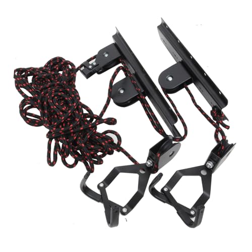 Elevador de bicicletas para techo y colgador de pared negro compatible con todo tipo de bicis