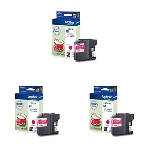 Cartouche Brother LC22UM paquet de 3 encre magenta pour vos dossiers et rapports de bureau
