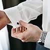 Ouligay Mens Black Cufflinks For Men Cuff Links Groom Classic Shirt CuffLinks for Men Wedding Cuff Links for Father Husband Boyfriend #4