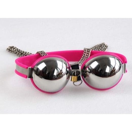 Metall Keuschheit BH Gerät Dame Abschließbare Keuschheit Unterwäsche Einstellbare Kette Bondage Spiele Erotische Sklaven Fetisch Sex Spielzeug Für Frauen (Rosa)