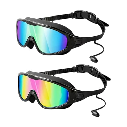 Lunettes de natation étanches adultes - Lot de 2 paires étanches homme femme