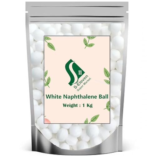 Image of White Naphthalene Balls for Clothes /Bathroom /Wardrobe /Moth, Protect Clothes 100% Safe /Smell Free /Stain-Free /Germs Free (1 Kg)