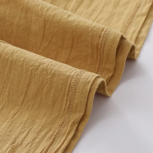 Timogg Toddler Baby Girl Cotton Linen Solid Dress Sling Bow Summer Skirt Casual Beach Girls Sundress With Pockets Overall Dress (Khaki, 2-3 Years) #TOP4