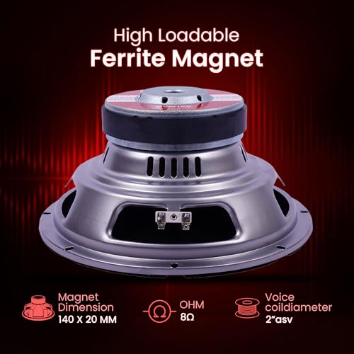Image of DAINTY RED SUB WOOFER DSW12R | Size 12 Inch | Magnet 140X20MM | Speaker Output Power 200WRMS /400WMAX | Frequency 35-2500HZ | Voice Coil Diameter 2 inchASV | 8OHM