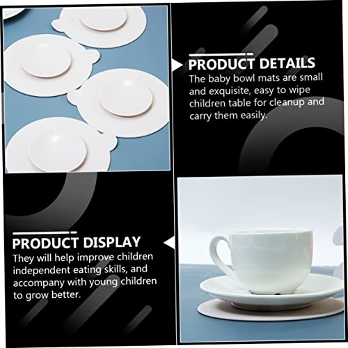 Hohopeti 3Pcs Suction Pad Unspillable Cup Holder Silicone Baby Placemats Suction Plate For Toddlers Tableware Mats Bowl Suckers Baby Bowl Pads Silica Gel Suction Pad Toddler Sippy Cup #TOP5