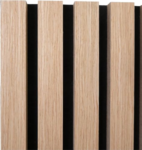 Masquepack – Paneles Acústicos Decorativos de Madera MDF 120x60 cm - Paneles Decorativos para Pared, Absorción de Sonido y Diseño Moderno (120x60 cm - Negro, 1)