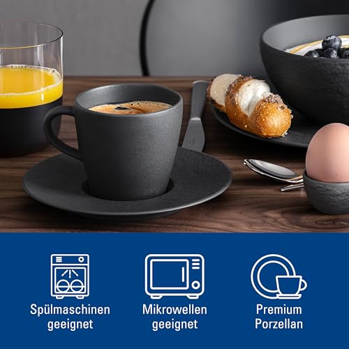Taza de café Villeroy & Boch porcelana 7.5 oz negra miniatura 3