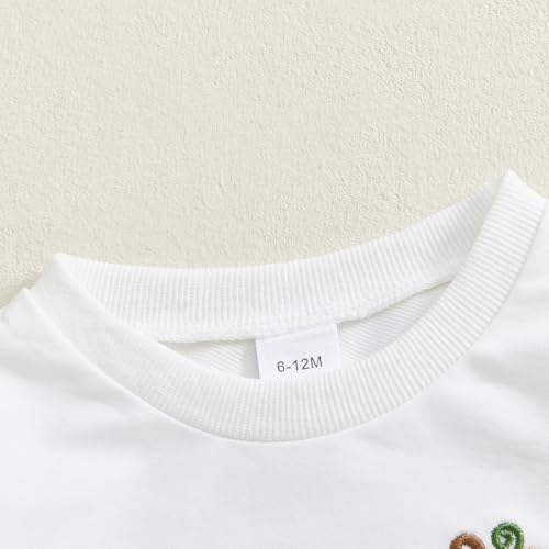 Toddler Baby Girl Halloween Outfit Pumpkin Embroidery Long Sleeve Sweatshirt Tops Plaid Flared Pants Set Fall Clothes4