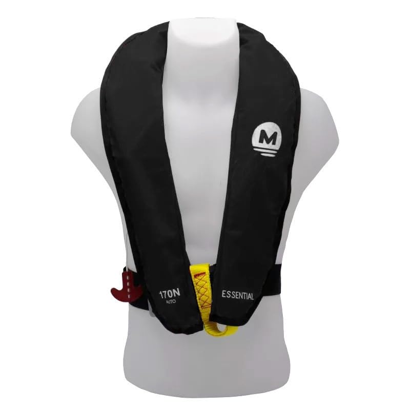 Chaleco de rescate inflable automático 170N Essential Negro OMA