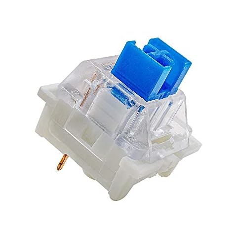 outemu Blue Switches 32 Pack, 3-Pin Clicky Tactile 50gf Dustproof Key Switches -DIY Replaceable for Mechanical Keyboard Cover