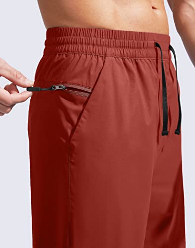 Men's Swim Trunks Quick Dry Bathing Suit Beach Board Shorts For Men With Zipper Pockets And Mesh Lining(Red,S) #TOP1