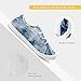 FUNKYMONKEY Women's Canvas Sneakers, Classic Low Top Comfort Lace up Slip-On Casual Flat Walking Shoes (10 M US, Washed Denim/JD)