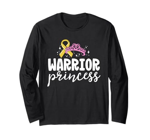 Childhood Cancer Shirts For Kids Boy Girl Warrior Princess Manga Larga