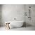 Bedrosians Celeste Honed Marble Blend Mosaic Tile 15.75" x 14", Cinder Grey & Calacatta Losanna (5-Pack, 7.85 SF)