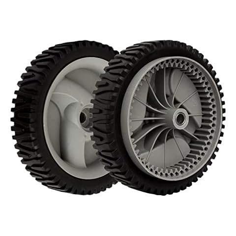 Set of 2 Mower Front Drive Wheels 583719501 for Craftsman Husqvarna 194231X460 401274X460 Oregon 72-344 (Grey) Cover