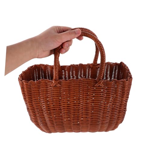 Cabilock Handmade Woven Tote Bag for Women Lightweight Summer Beach Bag Multiuse Design for Picnics Shopping Bathroom Storage Handbag with Spacious Interior4
