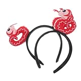 [DONFAMDS] 2個蛇年ヘッドバンド 可愛いキャラクターぬいぐるみ付き 軽量で安定感のある髪留め 年賀状やパーティーの新年祝賀会に ユニークな
