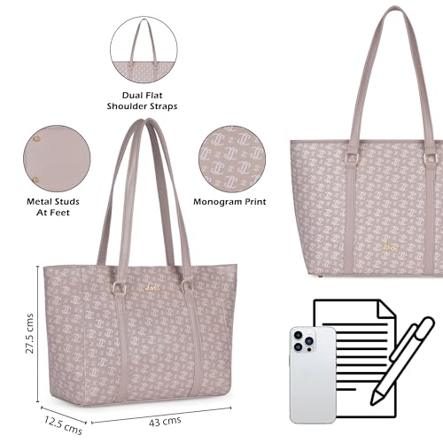 Image of Lavie Women's Mono LL Meryl Tote Bag for Women | Tote Handbag for Work | Ladies purse | Stylish Shoulder Bag | Gift for Women
