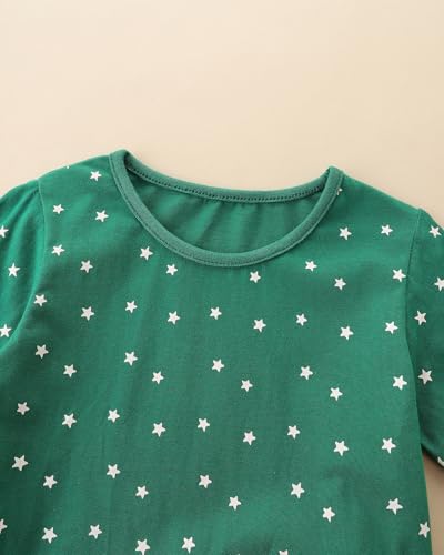 Hongshilian Girls Cotton Chirstmas Dress Long Sleeve Cartoon Appliques Casual Playwear Dresses3