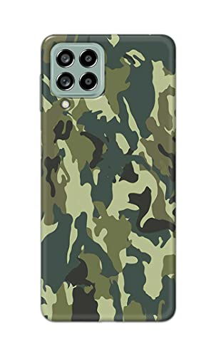 Image of Printed Hard Back Cover Case for Samsung Galaxy M53 5G Back Cover (Green Army Camouflage) -1803