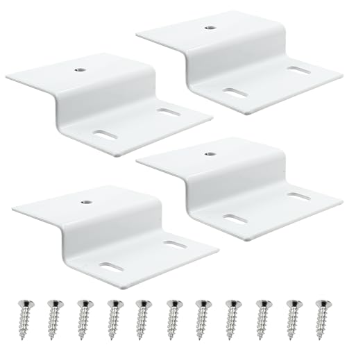 Unlorspy 12 Pcs White Z Bracket,3 x 1.69 x 0.79 inch Z-Shaped Corner Brace,Z Shape Furniture Support Bracket Fasten for Cabinet Chair Wood Shelf Fixing Timber Connector,Thickness 2mm (White)