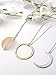 Hicarer 12 Pieces Long Pendant Necklace Set Y Tassel Leaf Circle Bar Necklace for Women (Versatile Style)