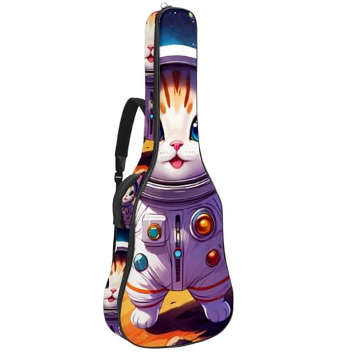 Housse guitare acoustique 101,6 cm étanche avec plusieurs poches chat