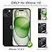 Jiunai for iPhone 15 Case, Heavy Duty Drop Protection Screenless Dual Layer Shockproof Rugged Tough Bumper Dust Proof Phone Case Compatible with iPhone 15 6.1 inches 2023 Released - Black