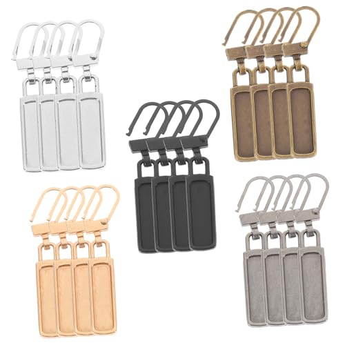 IWOWHERO Pcs Metal Zipper Pull Replacement for Coats Boots Bags Detachable Zipper Slider Head