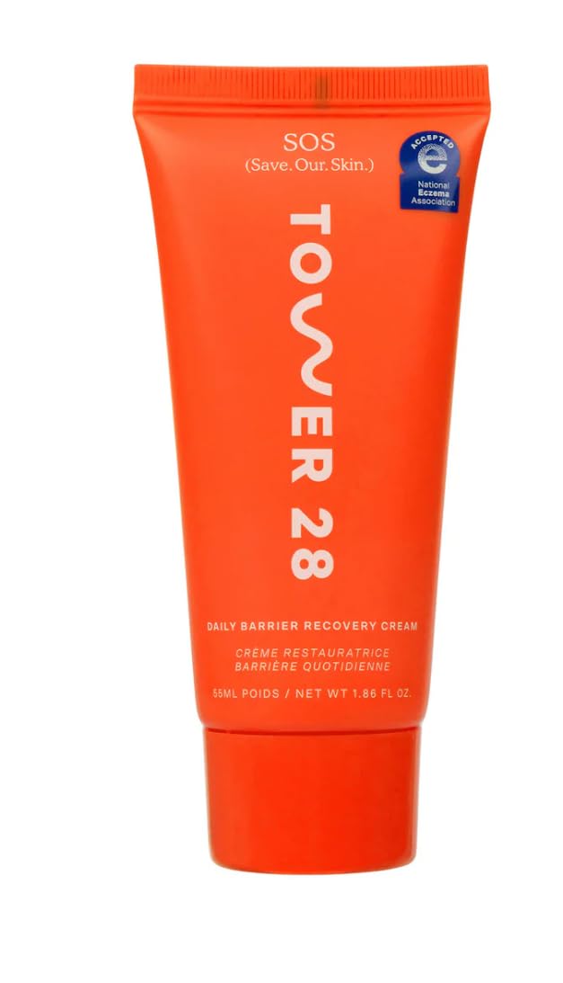Tower Two Eight Daily Barrier Recovery Cream, Vegan Moisturizer for Sensitive Skin, 1.86 fl oz