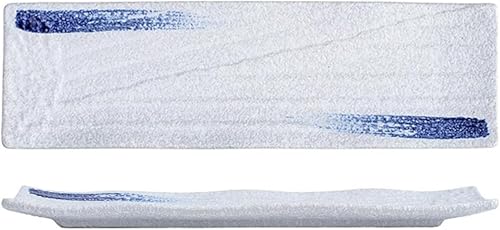 長角皿 2枚セット 陶器 お皿セット すし 焼き物皿 魚 皿 刺身皿 焼き魚皿 寿司皿 長皿 魚料理 和食 揚げ物 お茶 ソース入 薬味壺 長方形 プレート 食器 レストラン 居酒屋 和風 磁器 おしゃれ 和風デザイン 多用途長皿 (長角皿9,2枚セット(
